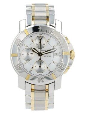 Baume & Mercier Capeland S White Dial Gold & Steel 40mm Automatic Mens